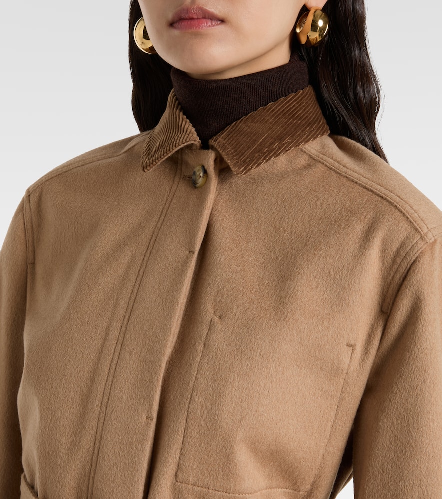 Leva belted camel hair jacket