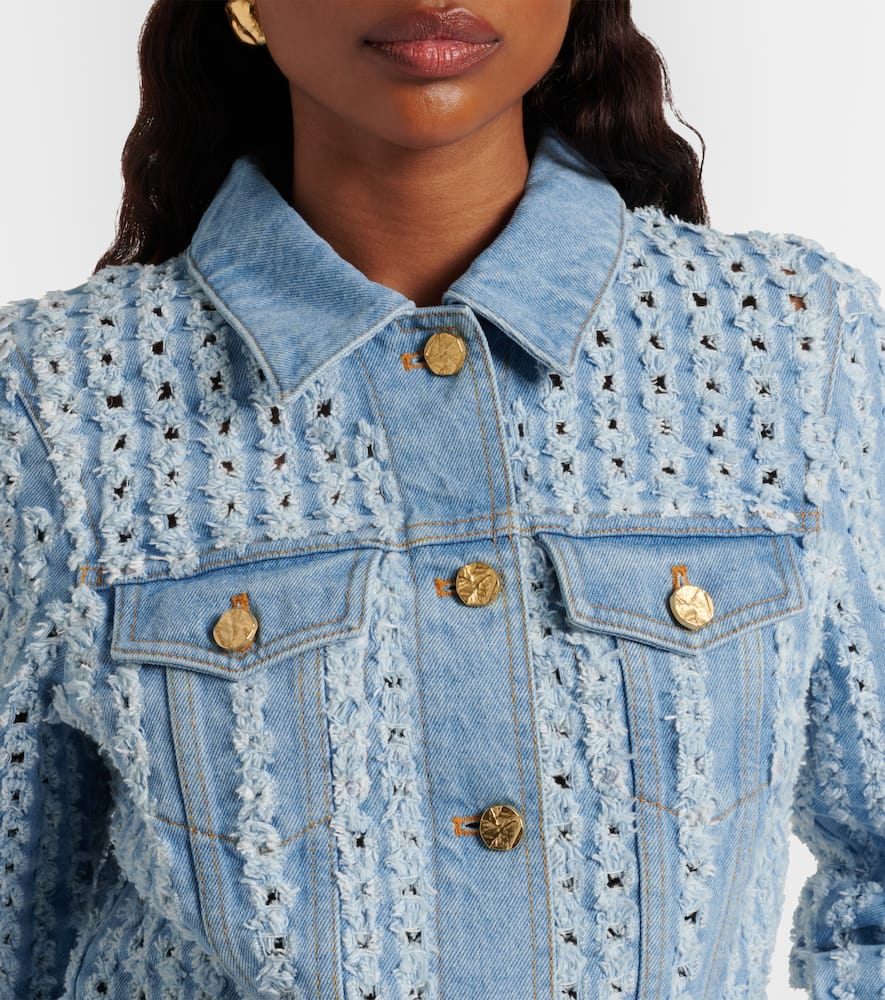 Striped denim jacket