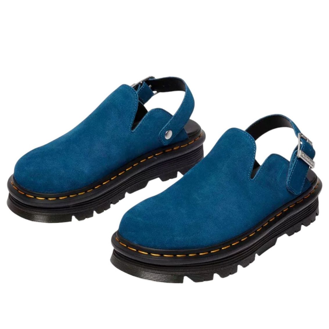 Zebzag Suede Mules 'Neptune Blue'