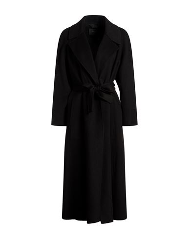 Paltò Fabbrica Woman Coat Black Size 10 Wool