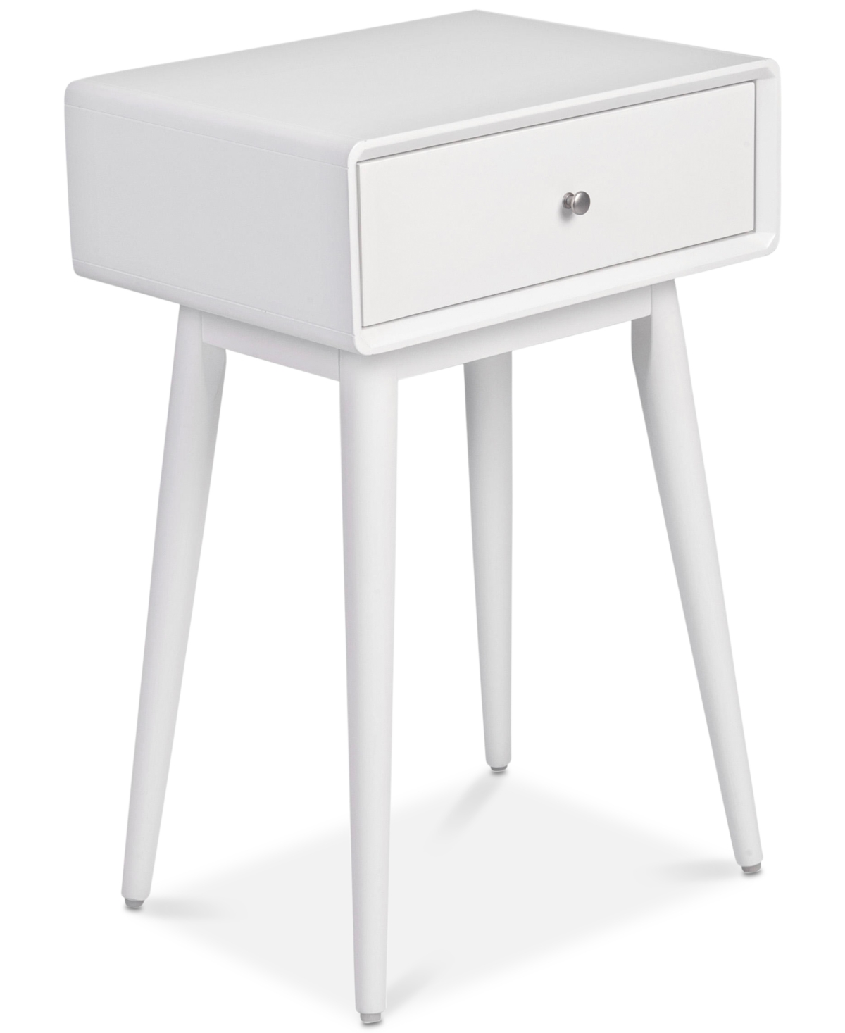Rory 1-Drawer Side Table, Quick Ship - White