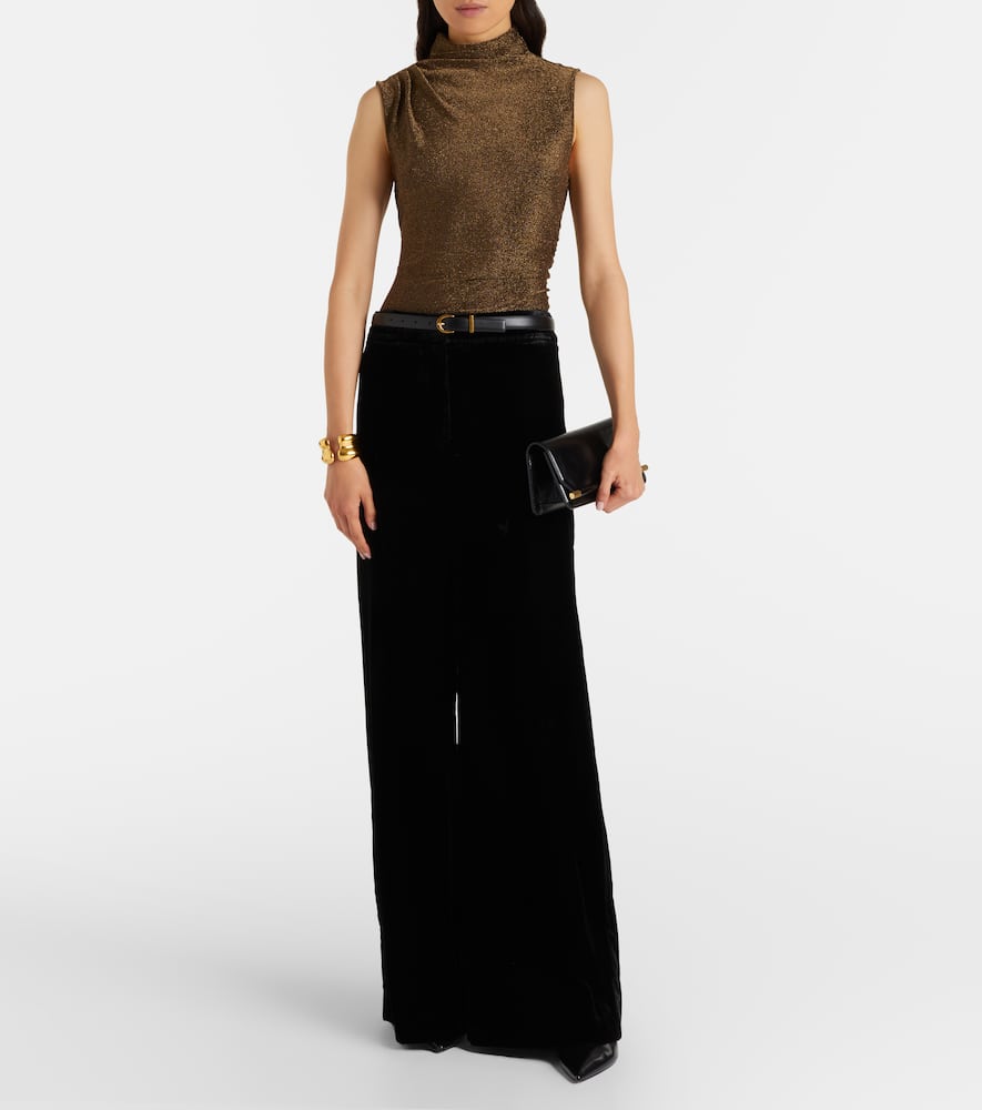 Mylie glitter jersey top
