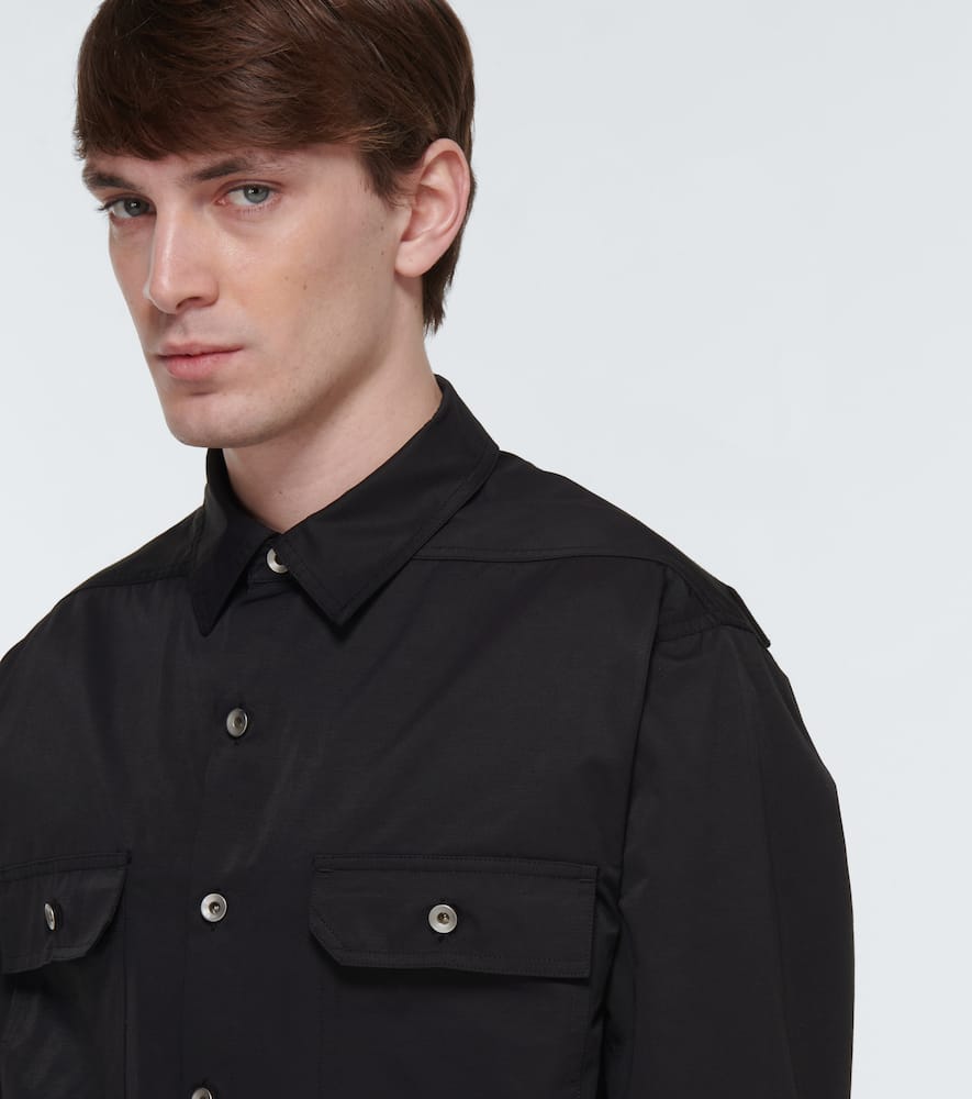 Cotton-blend poplin overshirt
