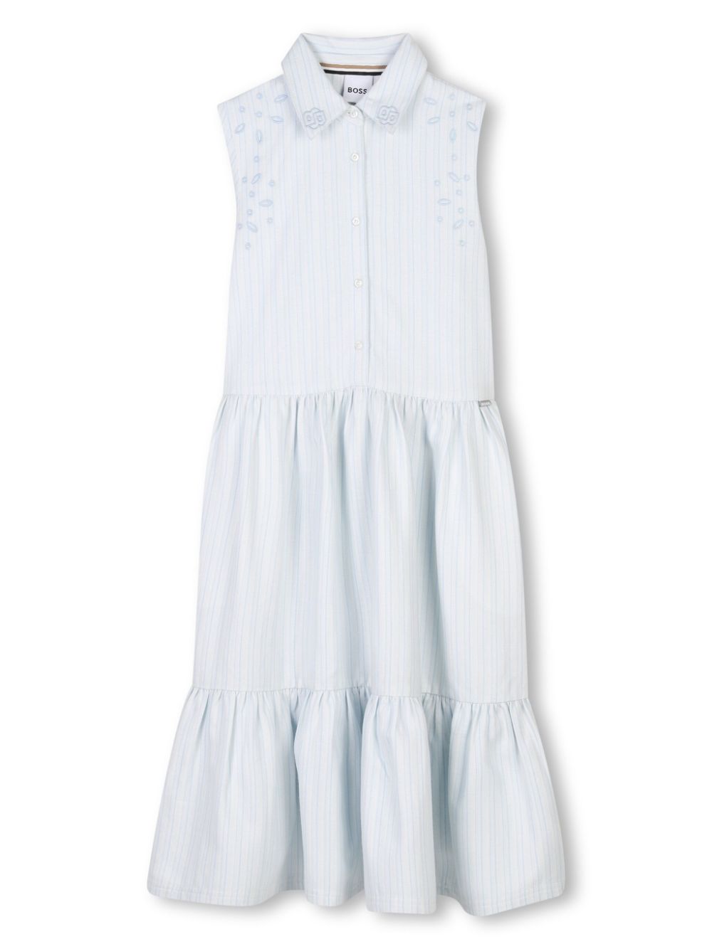 Sleeveless shirt dress - Blue