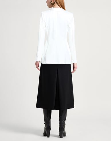Woman Blazer White Size 10 Polyamide, Elastane