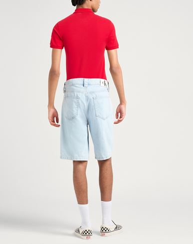 Man Polo shirt Red Size L Cotton, Elastane