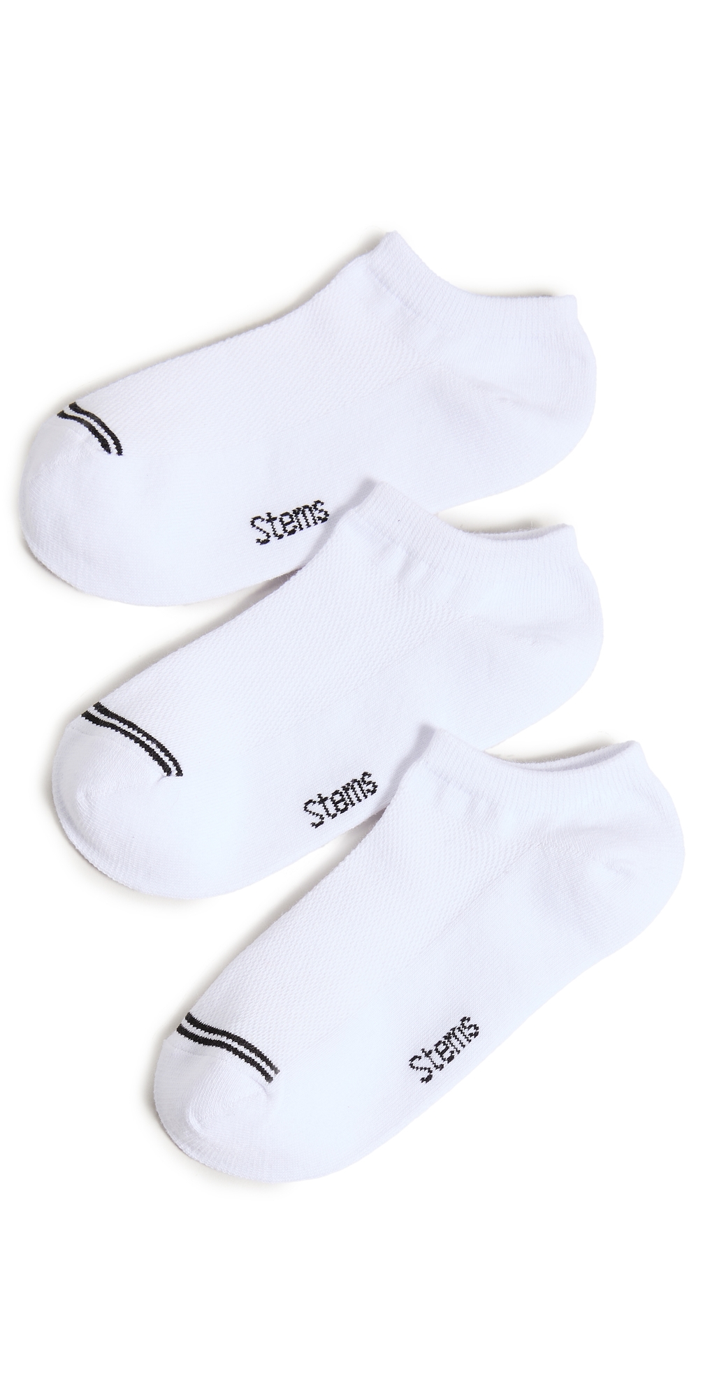 Three Pack Training No Show Socks White X 3 One Size