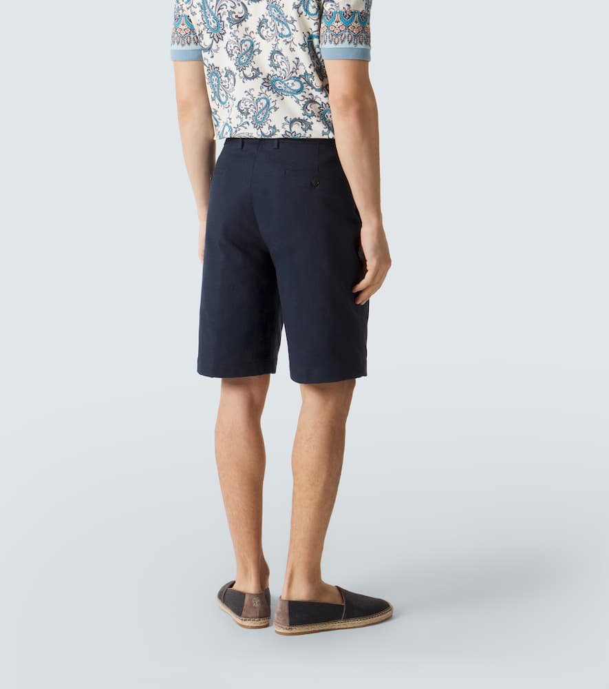 Cotton-blend Bermuda shorts