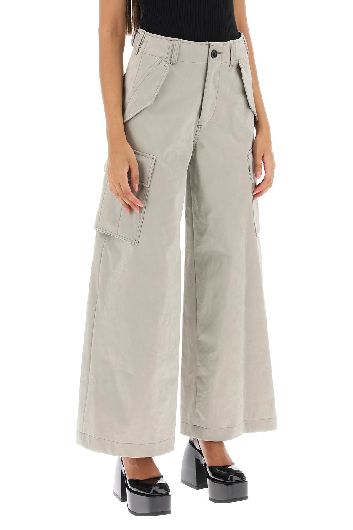 Peach Skin Technical Cargo Pants