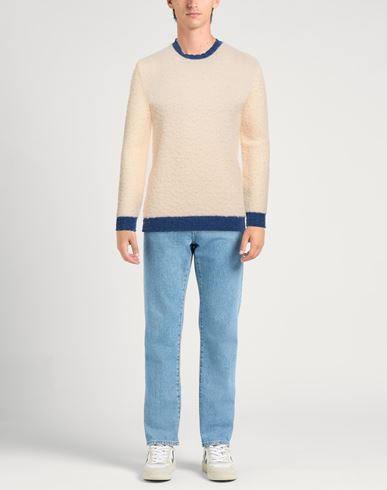 Man Sweater Cream Size S Virgin Wool