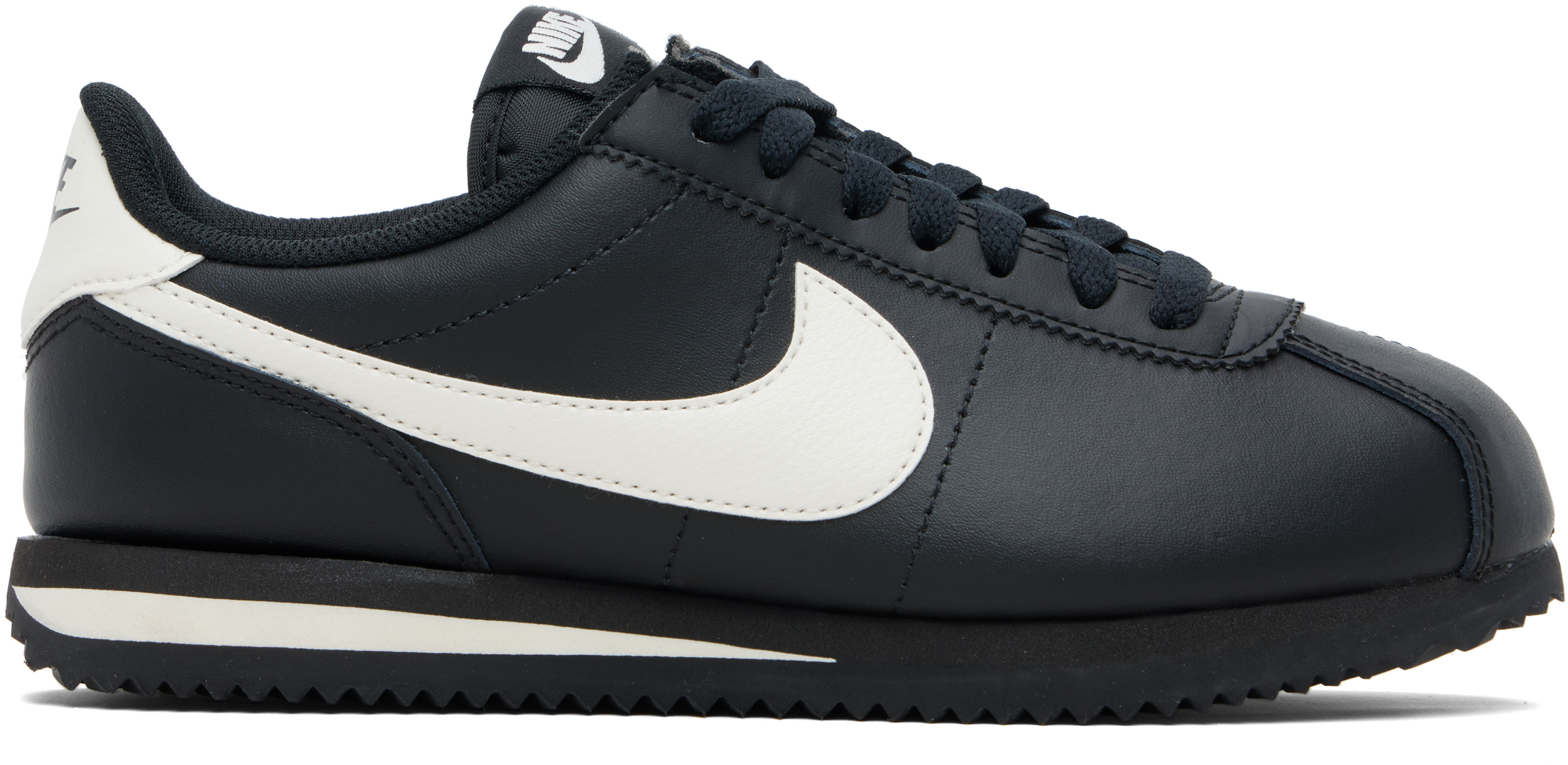 Black Cortez Leather Sneakers