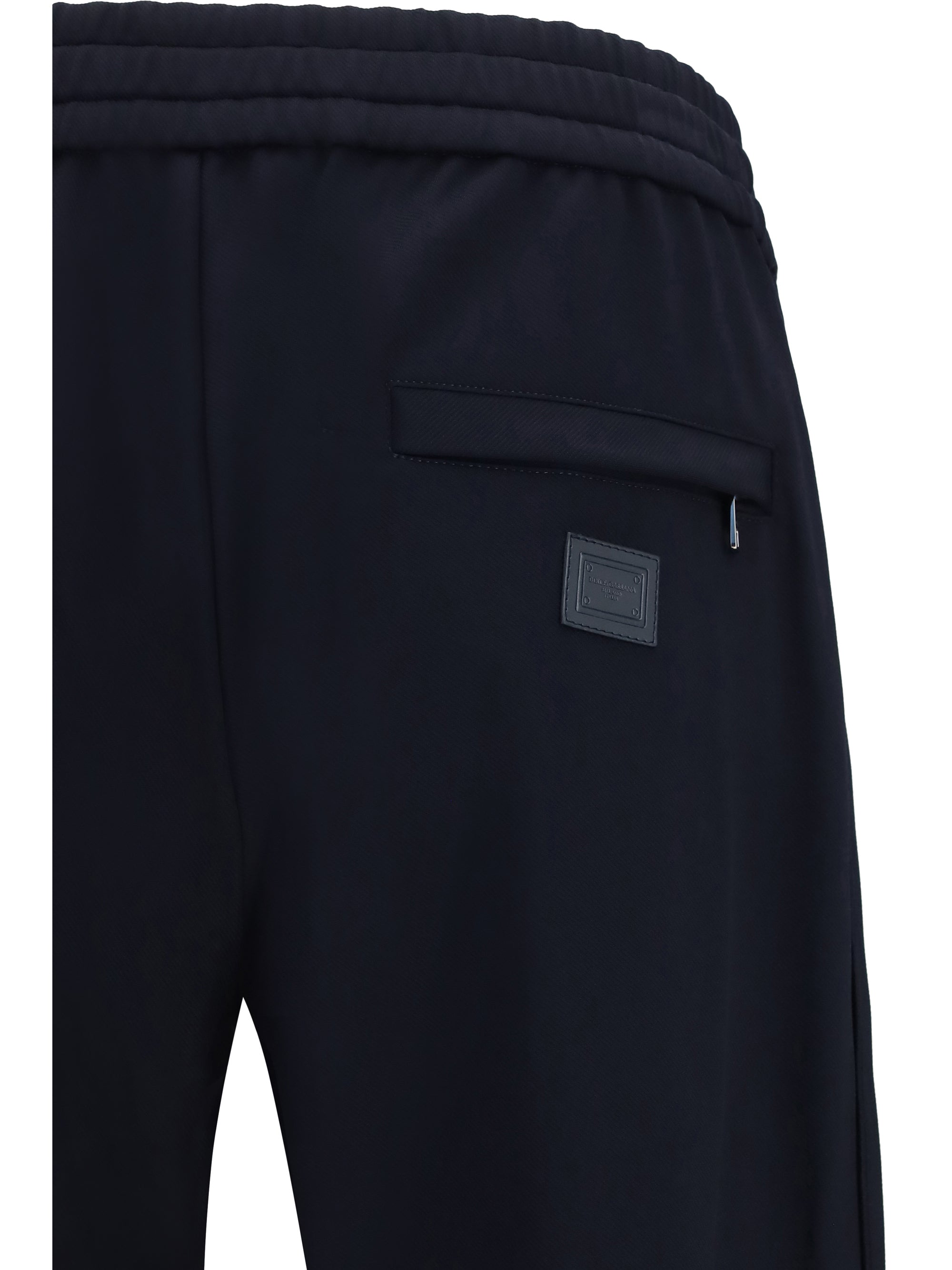 Jersey with Central Crease Jogging Pants — Navy