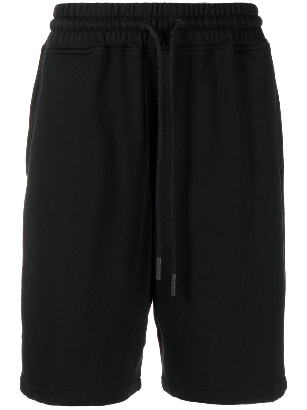 Knee-length track shorts - Black