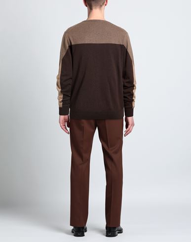 Man Sweater Chocolate brown Size 40 Cotton, Cashmere