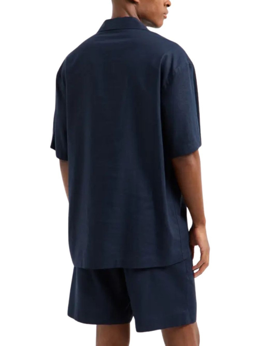 Short-sleeves button-up shirt - Blue