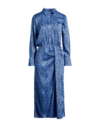 Woman Midi dress Azure Size 10 Polyester