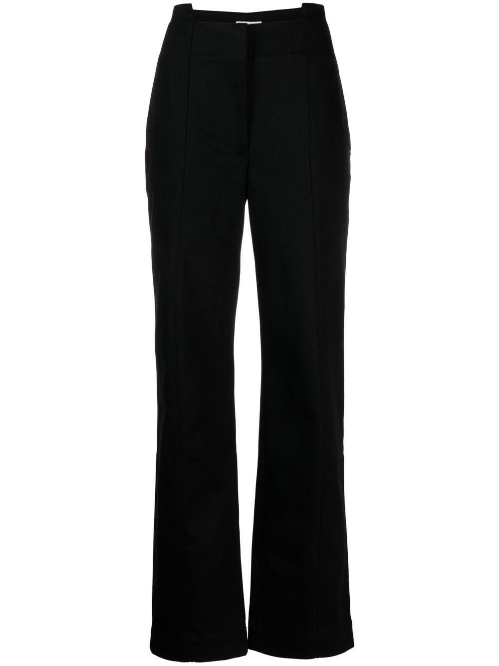 Panelled straight-leg trousers - Black