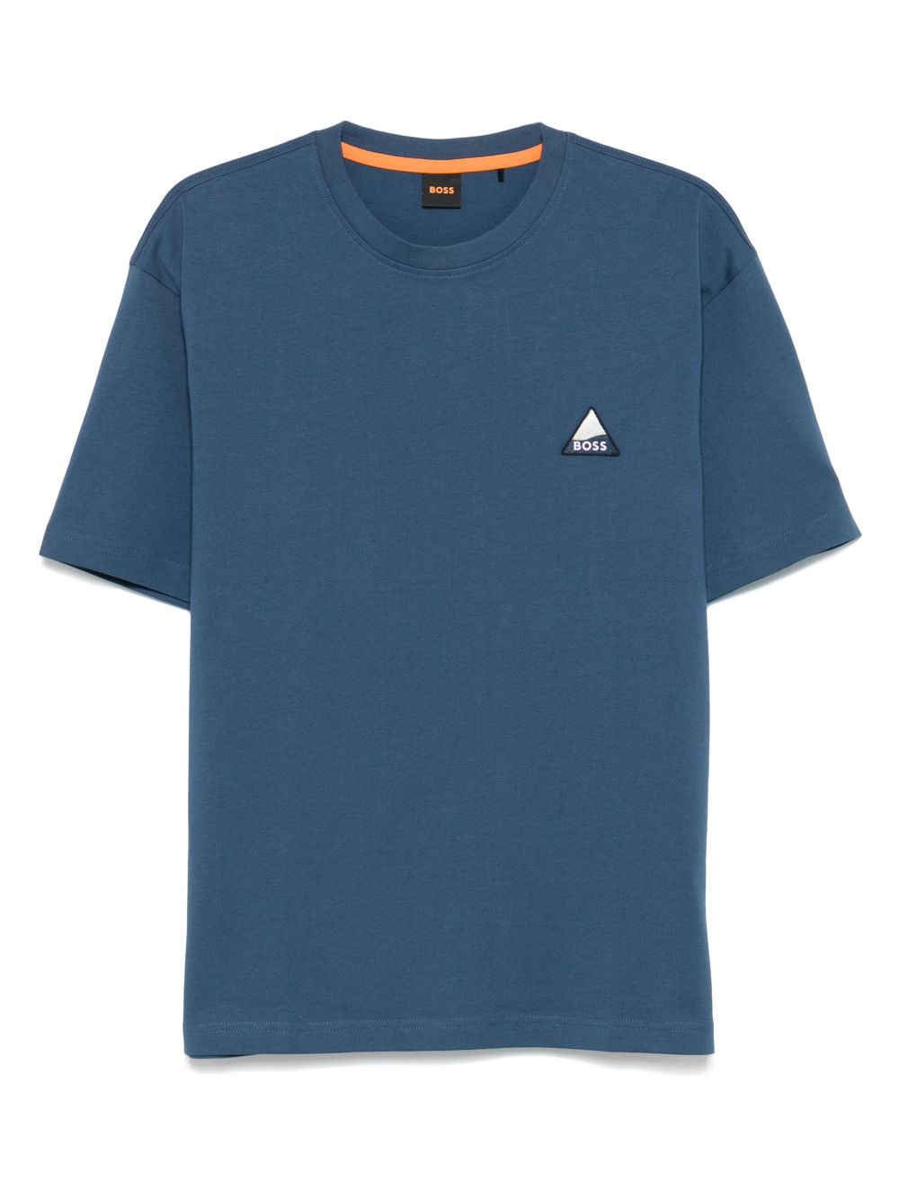 BOSS logo-patch T-shirt - Blue