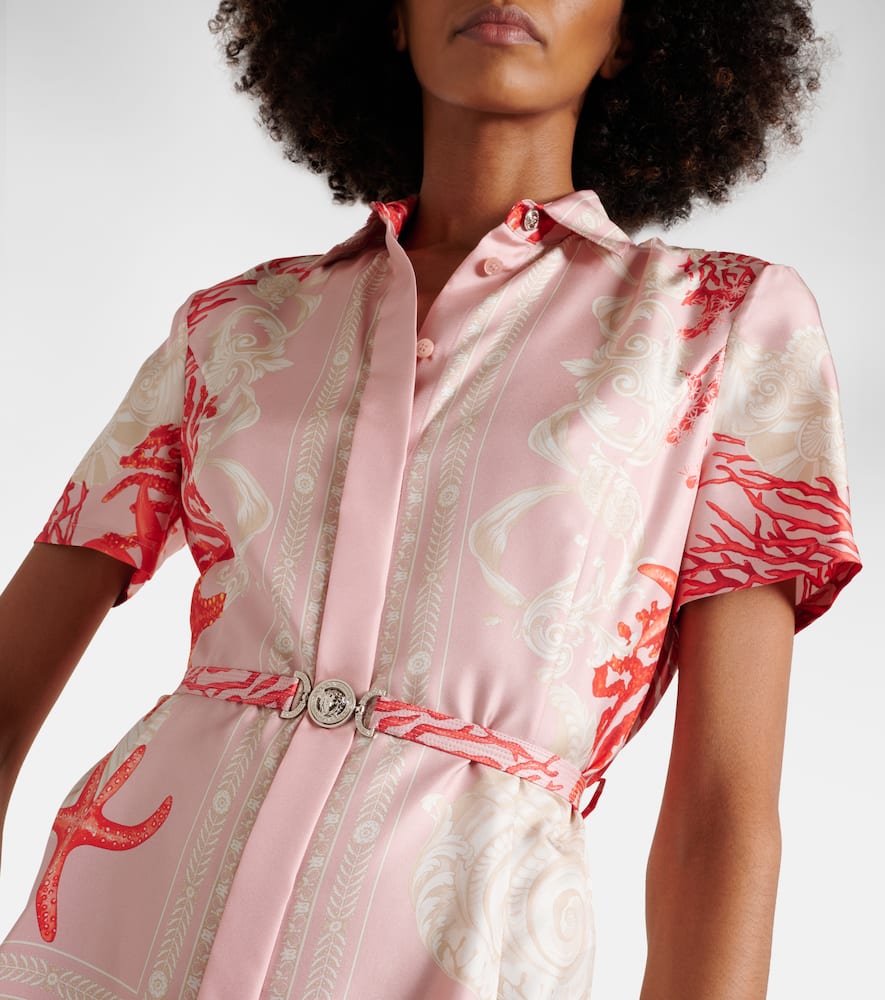 Barocco Sea silk twill shirt dress