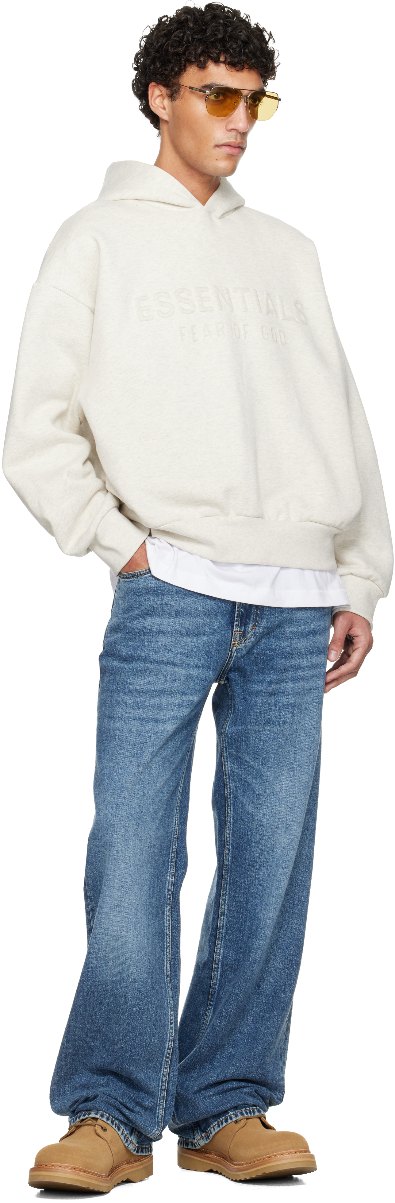 Off-White Holiday Embossed 'Essentials' Classic Hoodie