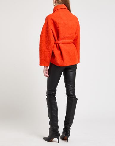 Woman Coat Orange Size 2 Virgin Wool