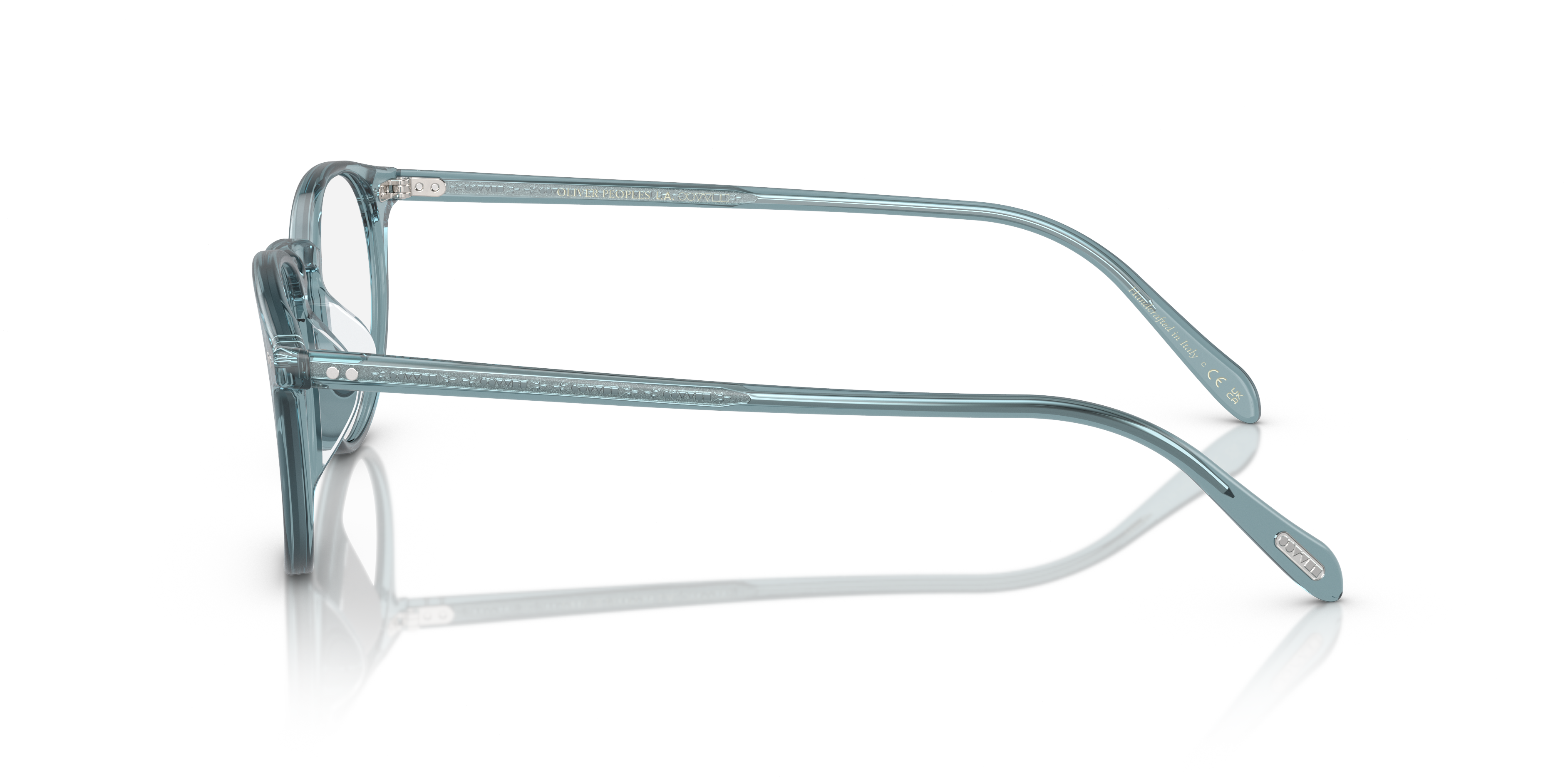 Oliver Peoples Unisex Oliver Peoples OV5004 RILEY-R 1617 Montature da vista Acetato Blu Trasparente Pantos Normale