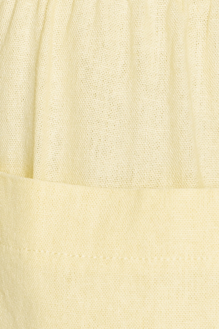 Millie Linen Pull-On Pants - Yellow - Women Clothing