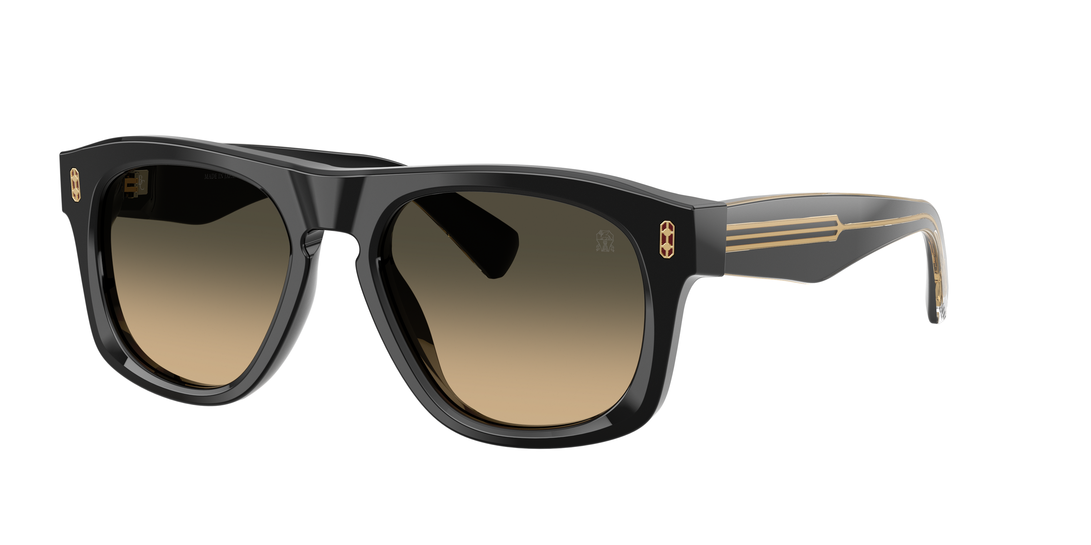 Brunello Cucinelli Man Sunglass Alke - Frame color: Nero, Lens color: Grigio Sabbiato