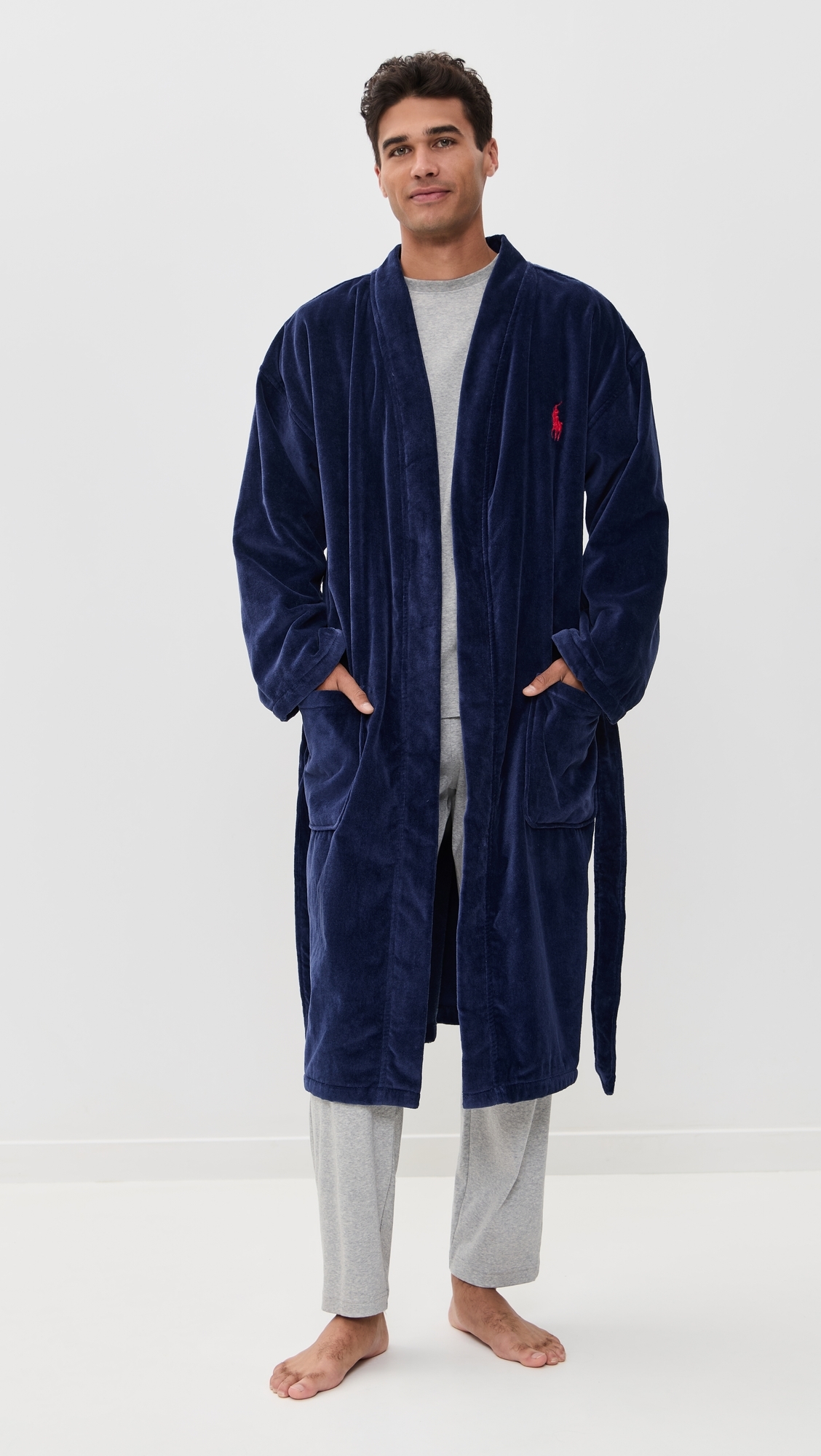 Terry Velour Robe Cruise Navy XL