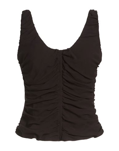 Woman Top Dark brown Size 10 Silk