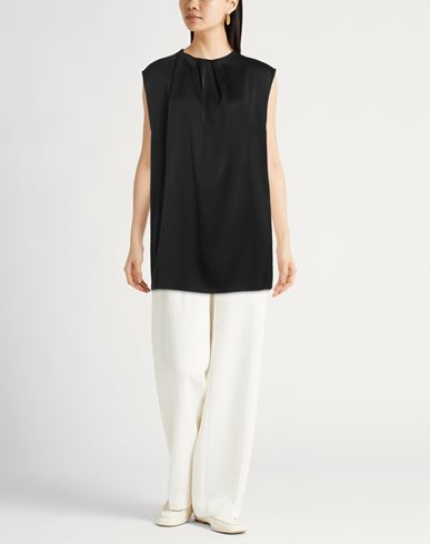 Woman Top Black Size 14 Viscose, Silk