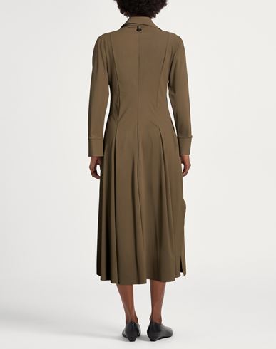 Woman Midi dress Military green Size 8 Nylon, Elastane