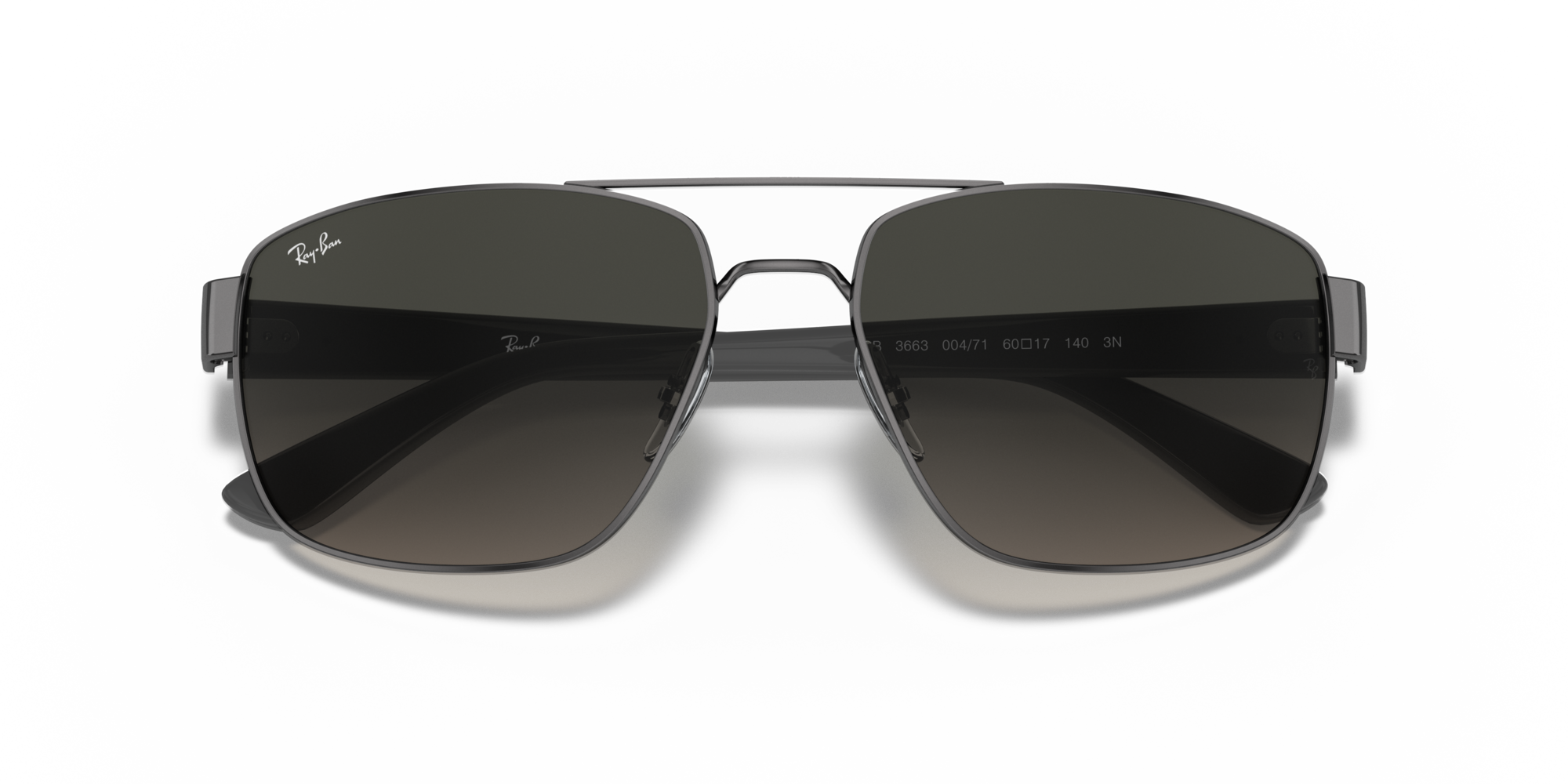Ray - Ban Man Ray - Ban RB3663 004/71 Sunglasses Metal Grey Grey Geometric Normal Shaded