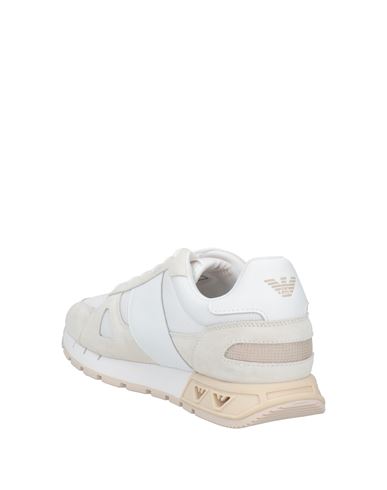 Ea7 Man Sneakers White Size 11 Cow leather, Polyester