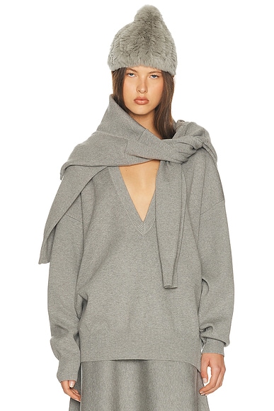 Helsa Xanthe Sweater in Grey. L. Also in M, S