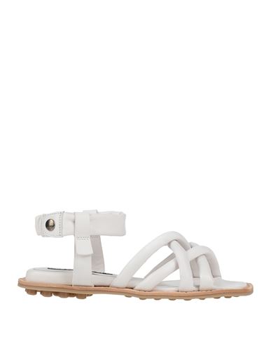 Woman Sandals Off white Size 6 Leather