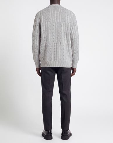Man Sweater Light grey Size 40 Wool