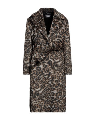 Woman Coat Camel Size 12 Acrylic, Polyester, Viscose, Wool, Polyamide