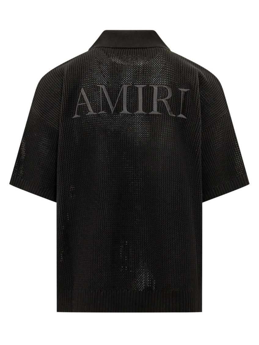Black Regular Crochet Shirt
