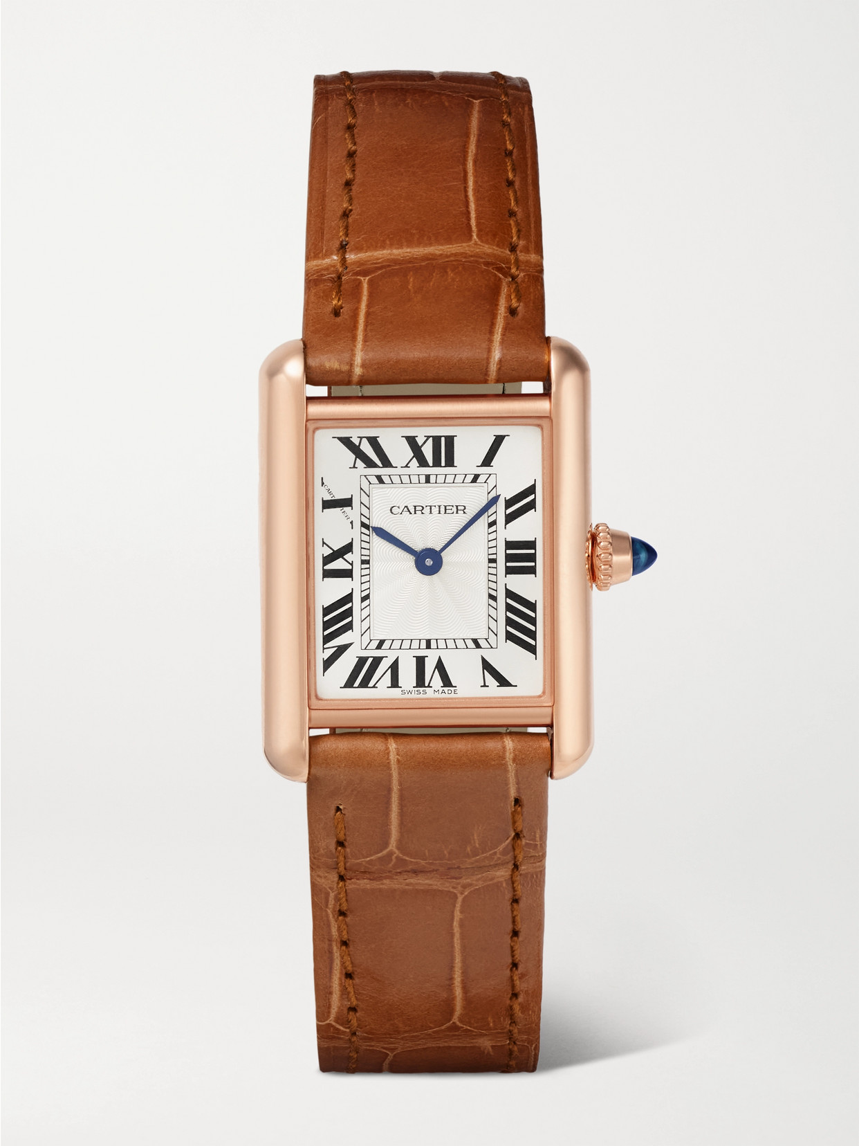 Tank Louis 29.5mm Small 18-karat Rose Gold And Alligator Watch - One size