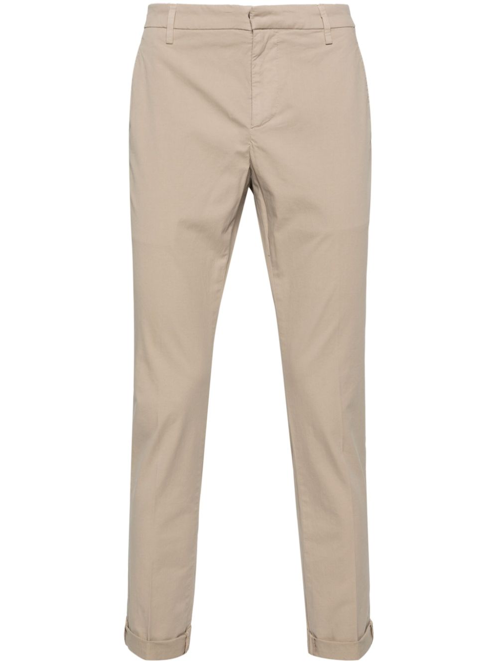 Four-pocket cotton chinos - White