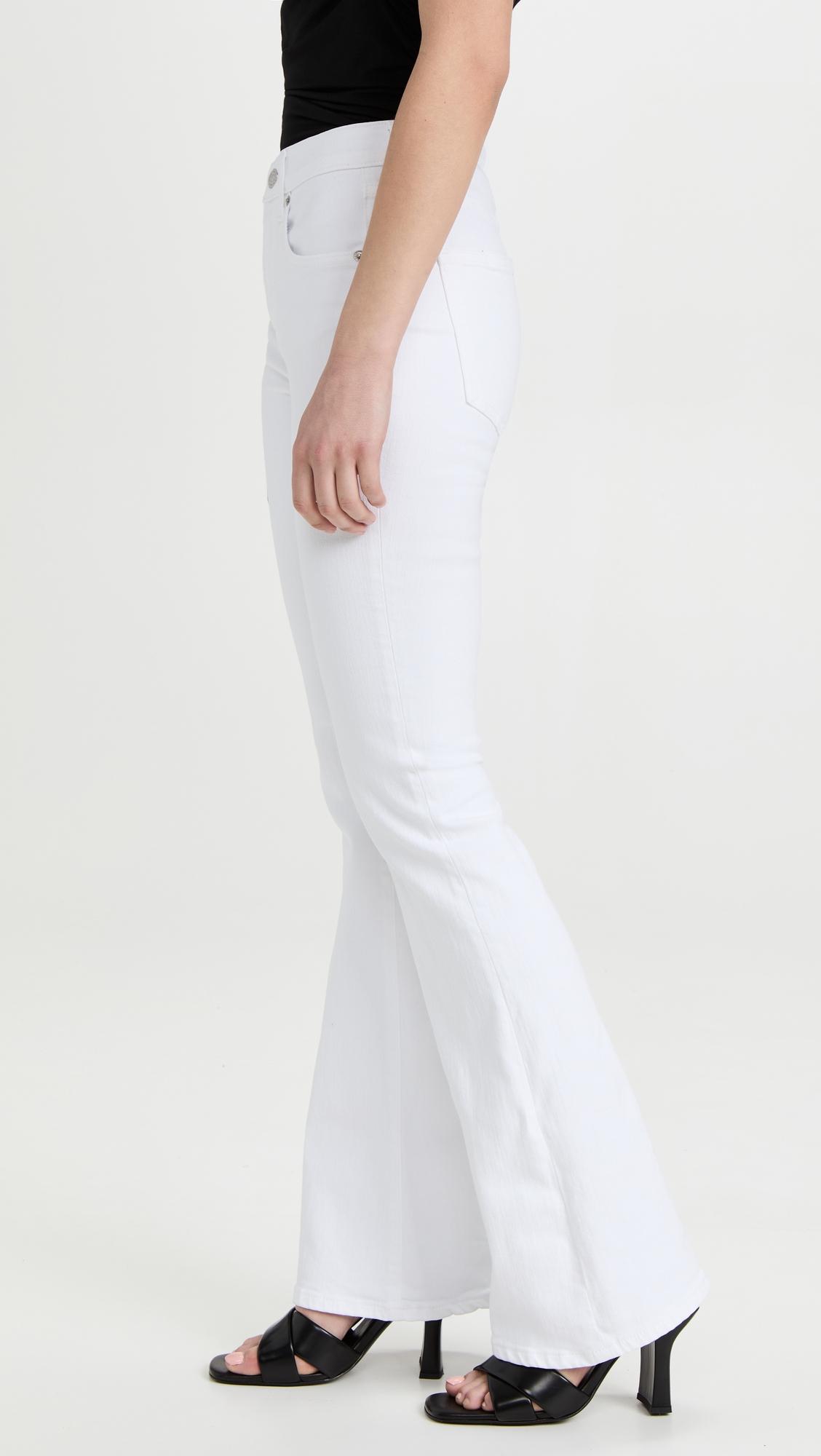 Beverly Skinny Flare Jeans White