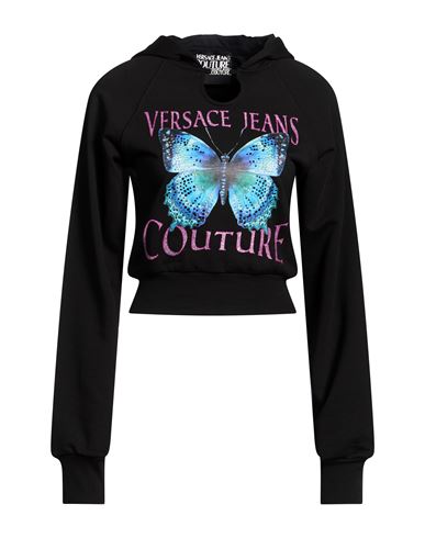 Woman Sweatshirt Black Size L Cotton