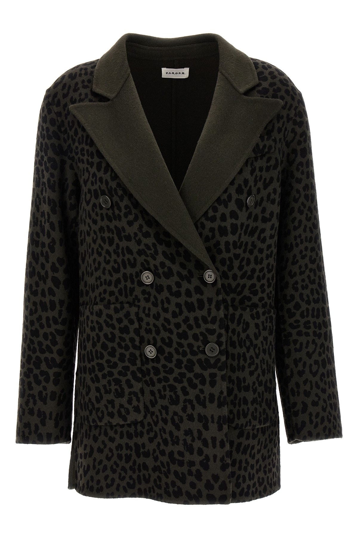 P. A.R. O.S. H. Animal Print Double-Breasted Blazer