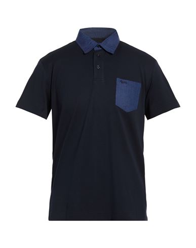 Man Polo shirt Midnight blue Size M Cotton