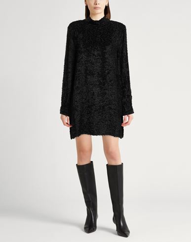 Woman Mini dress Black Size L Viscose, Silk