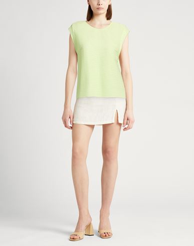 Woman Top Light green Size L Polyester, Elastane