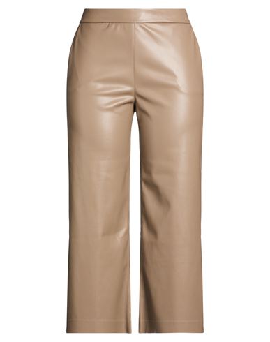 Woman Pants Light brown Size 10 Polyester, Polyurethane