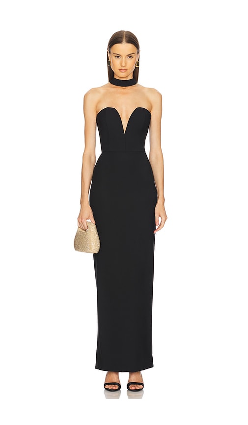 Michael Costello x REVOLVE Daija Gown in Black.  XS. Also in L, M, S