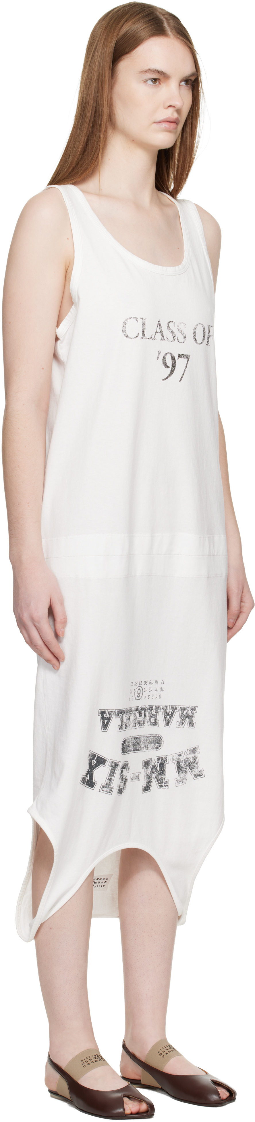 White Multi Wear Cotton Jersey Midi Dress